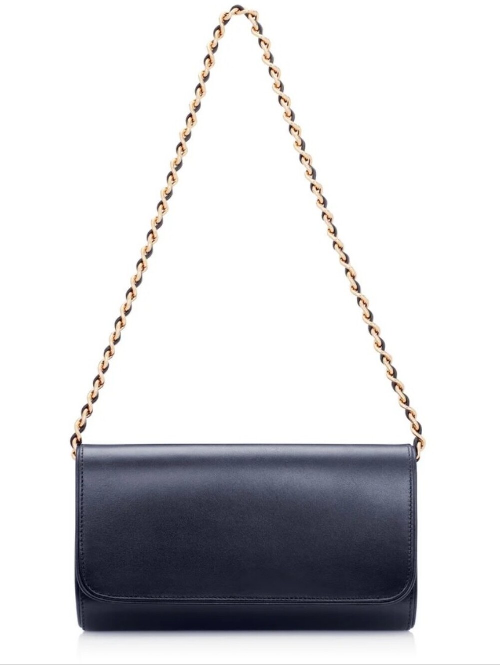 Emmy London Natasha Navy Leather Clutch Bag